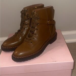 Louise et Cie Tan Leather Ankle Boots